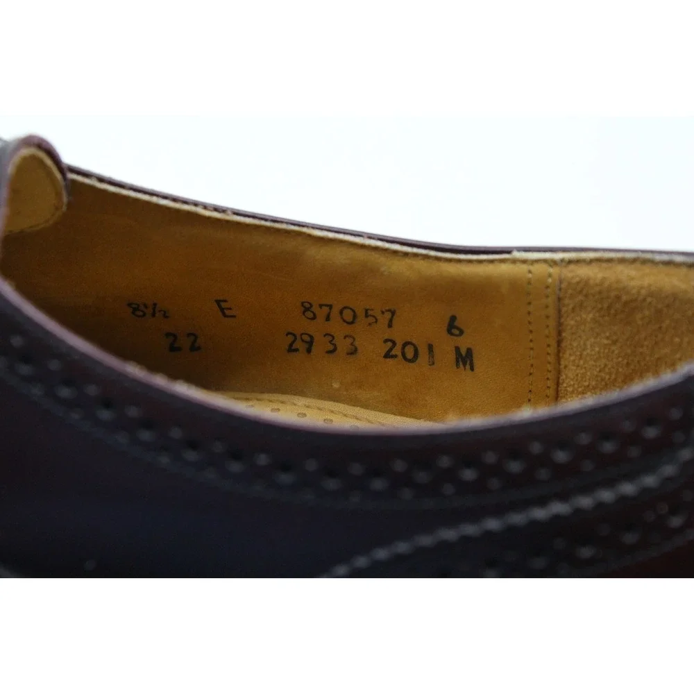 Johnston & Murphy Optima Oxford Cap Toe Burgundy Leather Dress Shoes 8.5 E